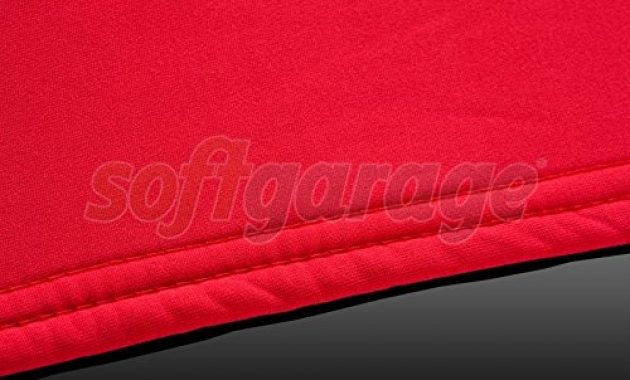 awesome softgarage rot slim fit indoor atmungsaktiv car cover red breathable special edition with logo print bild