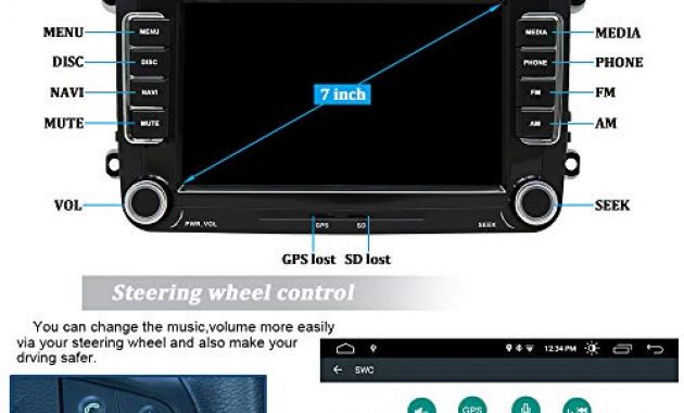 awesome swtnvin android 9 autoradio stereo headunit passend fur volkswagen skoda dvd player radio 7 zoll hd touchscreen gps navigation mit bluetooth wifi lenkradsteuerung 2 gb 16 gb bild