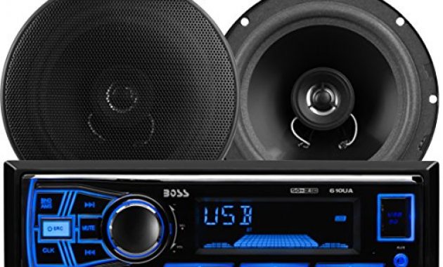 cool boss audio 636ck audiopaket mit 610ua single din am fm mp3 usb sd player autoradio 200 watt und ein paar ck65 65 zoll 2 wege full range lautsprecher 250 watt foto