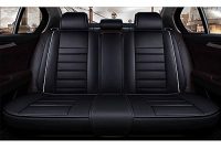 cool dafei autositzbezuge 5 sitzer komplettsatz universal kompatible airbags vorne und hinten atmungsaktiv hochwertiges leder comfort protector cushion farbe schwarz bild