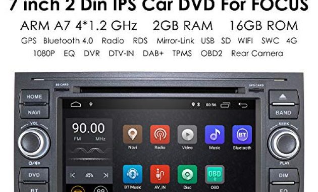 cool in dash navigation android 81 quad core car double din stereo headunit for ford focus mondeo s max c max galaxy support wifi 4g bluetooth dab dvr swc foto