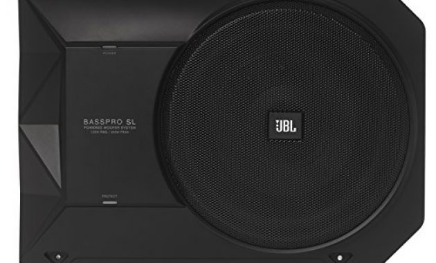 cool jbl basspro sl 200mm 8 kompaktes kraftvolles aktives stereo subwoofer system fur autoradios passt unter den vordersitz schwarz bild