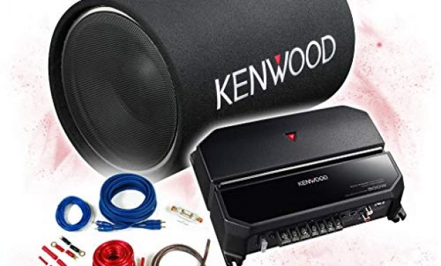 cool kenwood basspaket 2 kanal endstufeverstarker 30cm subwoofer kabel set 1200w ksc w1200t kac ps702ex ren10kit bild