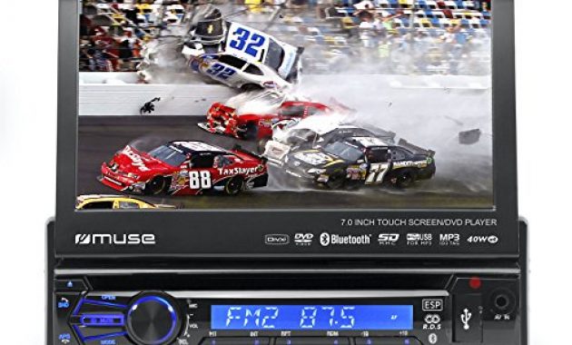 cool muse m 728 dr kfz radio mit ausfahrbarem bildschirm rds dvd divx cd mp3 bluetooth bild