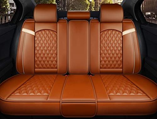 cool sitzbezuge auto universal setleder sitzkissen fur die vordersitze und ruckbank sitzauflagen sitzschutz color orange bild