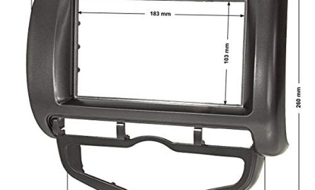 cool tomzz audio 2417 022 doppel din radioblende passend fur honda jazz gd 2002 2008 fit 2001 2008 fz m automatischer klimaanlage bild