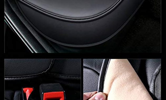 erstaunlich autositzbezug vorne hinten 5 sitz voll set universal leder seasons pad kompatibel airbag seat protectors wasserdicht farbe black red bild