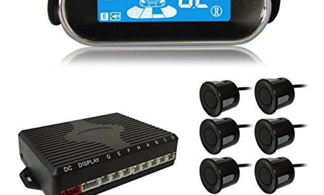 erstaunlich beneglow dual core front and rear lcd display car vehicle reverse backup radar system with parking sensors 8 black sensors by beneglow foto