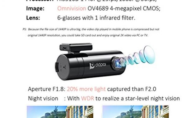 erstaunlich ddpai mini2 wi fi dash cam 1440p 2k car camera built in supercapacitor 3 axis g sensor snapshot button night vision wdr 140 wide angle lens loop recording parking monitor s foto