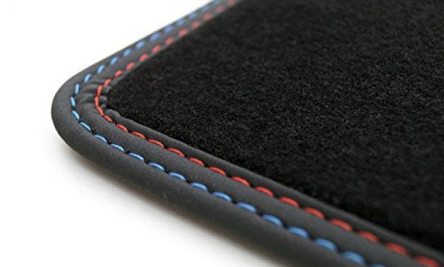 erstaunlich kh teile kofferraummatte velours automatte premium qualitat stoffmatte schwarz nubukleder einfassung doppelnaht rotblau m edition bild