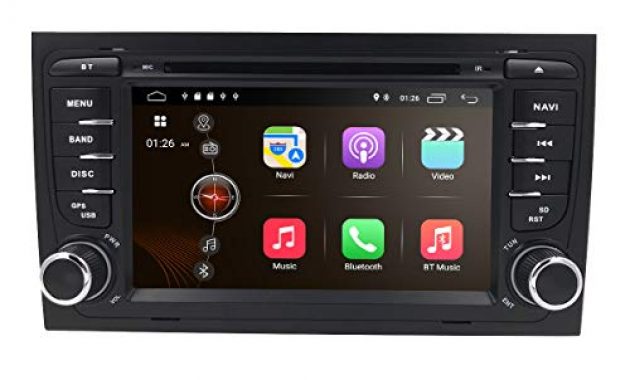 erstaunliche 2 din 7 inch android hizpo 81 quad car stereo moniceiver dvd receiver for audi a4 2002 2008 support gps navigationbluetoothsteering wheel remote control wifi foto