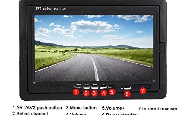 erstaunliche dafroh ruckfahrsystem 7 tft monitor mit wasserdicht kameraeinparkhilfe 120 sichtwinkel 24 ir nachtsichtkamera fur auto lkw wohnmobil bus kfz usw bild