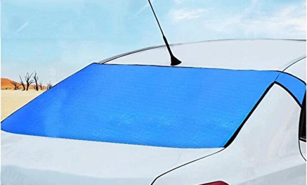 erstaunliche delmkin autoabdeckung winterschutz scheibenabdeckung auto halbgarage fur winter und sommer 142 92cm blau 2 bild
