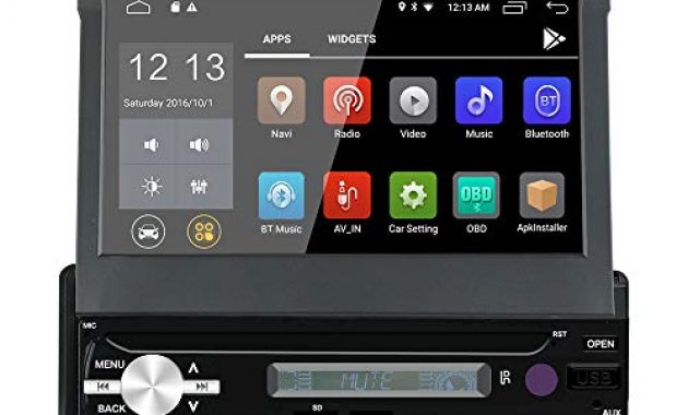 erstaunliche lexxson android 81 1 din autoradio mit gps navigation bluetooth 1080p hd automatisch ausfahrbarer touchscreen fmamrds unterstutzt btsdusblenkradsteuerungfreisprechenmirror l bild