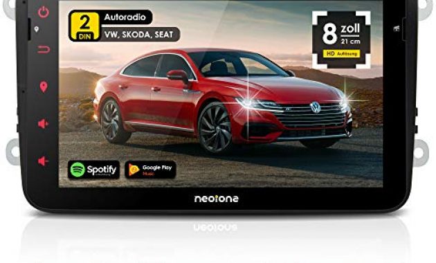 erstaunliche neotone wrx 980a autoradio fur vw skoda seat android 9 navigation mit europakarten 8 zoll dvd dab unterstutzung usb wlan bluetooth mirrorlink rds bild