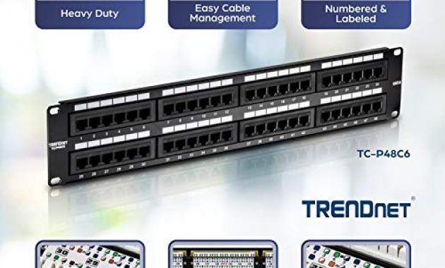 erstaunliche trendnet 48 port kat6 ungeschirmtes patch panel kompatible mit kat 3455e6 kabel tc p48c6 bild