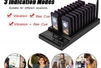 erstaunliche vbestlife pager system wireless 999 channel queue gastanruf paging summer system mit tastatur ladestation und 20 piece empfangern pagers fur restaurant 1 km reichweiteschwarz foto