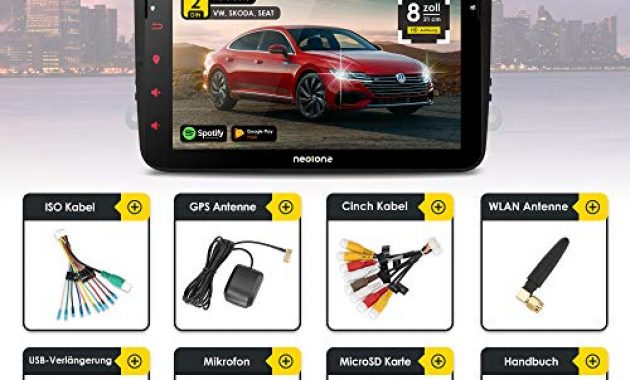 fabelhafte neotone wrx 980a autoradio fur vw skoda seat android 9 navigation mit europakarten 8 zoll dvd dab unterstutzung usb wlan bluetooth mirrorlink rds bild