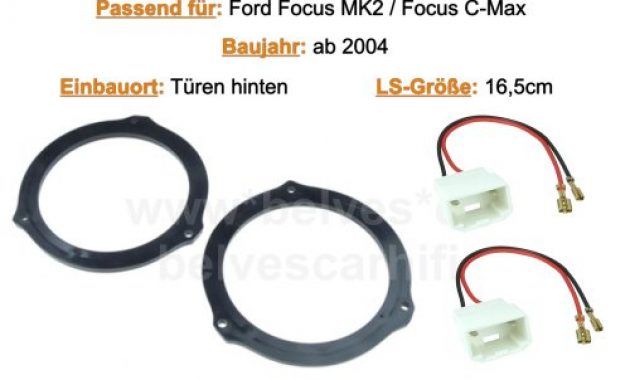 fantastische crunch dsx 62 lautsprecher fur ford focus 2 mk2 focus c max ab bj 2004 turen hinten bild