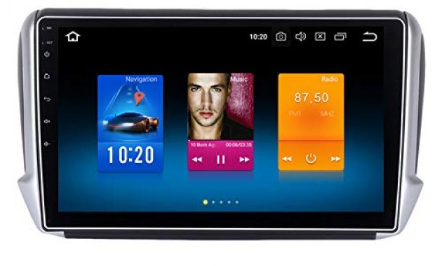 fantastische dasaita 102 android 90 1 din autoradio mit navi 4g ram 32g rom fur peugeot 2008 208 2012 2013 2014 2015 2016 2017 2018 bluetooth autoradio unterstutzung gps wlan dab carplay us bild