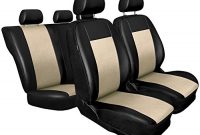 fantastische saferide universal beige kunstleder sitzbezuge komplettset sitzbezug fur auto sitzschoner set schonbezuge autositz autositzbezuge sitzauflagen sitzschutz pkw comfort foto