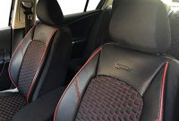 fantastische sitzbezuge k maniac universal schwarz rot autositzbezuge set vordersitze autozubehor innenraum auto zubehor kunstleder v1607570 kfz tuning sitzbezug sitzschoner bild