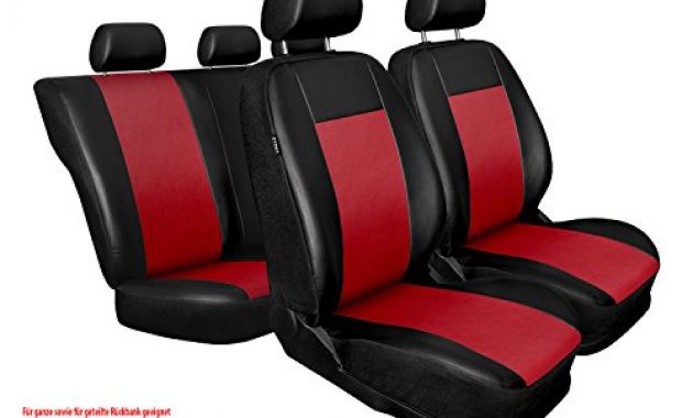 fantastische universal rot kunsleder sitzbezuge komplettset sitzbezug fur auto sitzschoner set schonbezuge autositz autositzbezuge sitzauflagen sitzschutz comfort foto