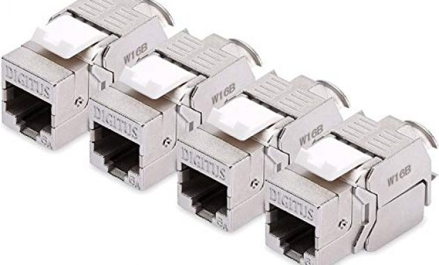 grossen digitus professional modular desktop patch panel 12 port geschirmt grau 12x cat 6a rj45 keystone module bild