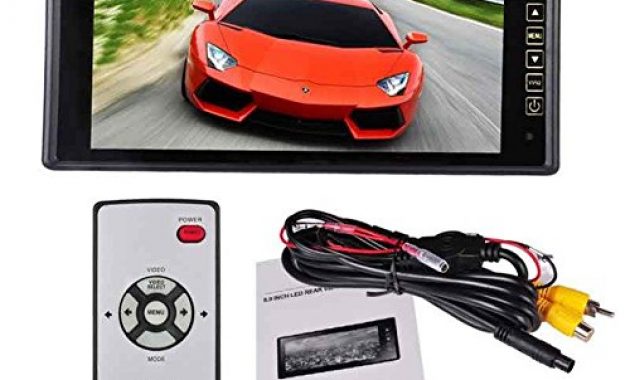 grossen ympa 23 cm 9 zoll inch tft lcd video monitor ruckspiegel innenspiegel spiegel fur ruckfahrkamera ruckfahrsystem auto kfz pkw transporter wohnmobil 12v mit zwei videoeingangen lcm sp9 bild