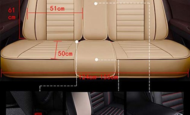 schone autositzbezug set fur 5 sitzer automotive pick up suv truck kunstleder sitzschutz autoinnenausstattung 5 farben beige foto