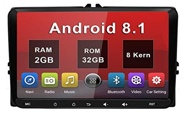 schone awesafe autoradio 1 din 9 zoll android 81 radio mit navi fur vw seat skoda unterstutzt carplay 4g wifi lenkradsteuerung bild