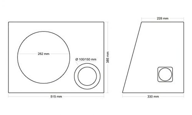 schone bassreflex subwoofer leergehause 1230cm 40l 12mm wandstarke bild