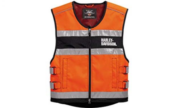 schone harley davidson hi visibility orange reflective vest warnweste 98157 18em l bild