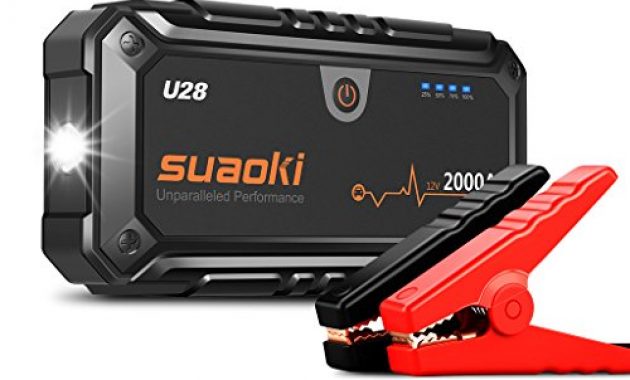 schone suaoki u28 2000a spitzenstrom auto starthilfe autobatterie anlasser mit usb power bank lcd display bild