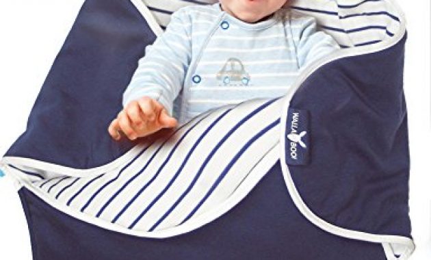 schone wallaboo einschlagdecke coco sehr praktische und kuschelweiche babydecke 100 baumwolle 90 x 70 cm farbe blue stripe bild