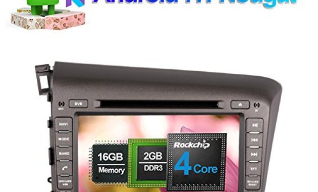 wunderbare android 71 quad core auto stereo cd dvd player in dash auto radio head unit mit 203 cm lcd bluetooth gps navigation fur honda civic 2012 2013 unterstutzung fm am rds spiegel lin foto
