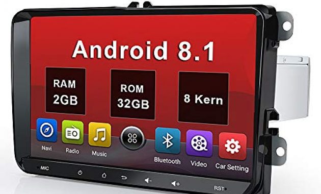 wunderbare awesafe autoradio 1 din 9 zoll android 81 radio mit navi fur vw seat skoda unterstutzt carplay 4g wifi lenkradsteuerung bild