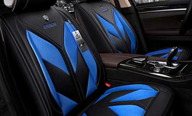 wunderbare ededi universal sitzbezuge set sport stil leder autositzbezuge abdeckung komplett zum 5 sitze 9 stuck farbe blau foto