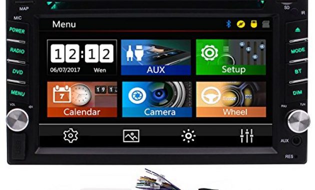 wunderbare eincar double 2 din gps auto stereo dvd cd player mit 62 zoll kapazitiven touch screen unterstutzung fm am rds radio aux usb dual sd card slot bluetooth audio receiver fernbedienun bild