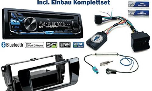 wunderbare seat ibiza 6j autoradio einbauset piano schwarz inkl jvc kd r871bt und lenkrad fernbedienung adapter bild