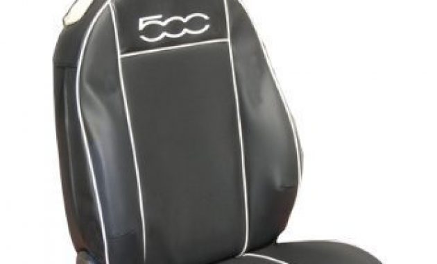 wunderbare sitzbezug komplett set schwarz kunstleder new 500 2 front 2 ruckseite indipendent ruckenlehne abdeckt made in italien foto