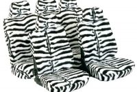 wunderbare sitzbezug velboa zebra mit getrennter rucksitzbank 9 teiliges komplettset fur pkws feinstes seidenweiches velboa 1a qualitat foto