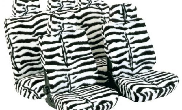 wunderbare sitzbezug velboa zebra mit getrennter rucksitzbank 9 teiliges komplettset fur pkws feinstes seidenweiches velboa 1a qualitat foto